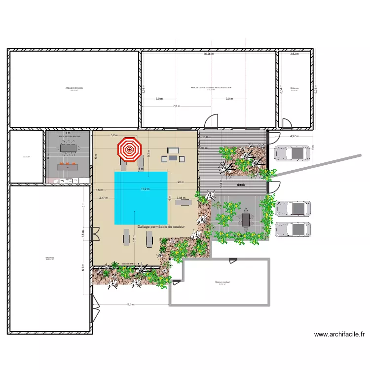 aurore et maxime 05. Plan de 7  et 543 m²
