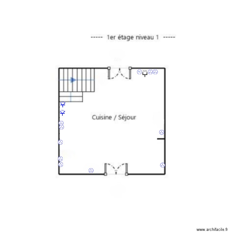 Plan peinture- 1er 33m2. Plan de 0 pièce et 0 m2