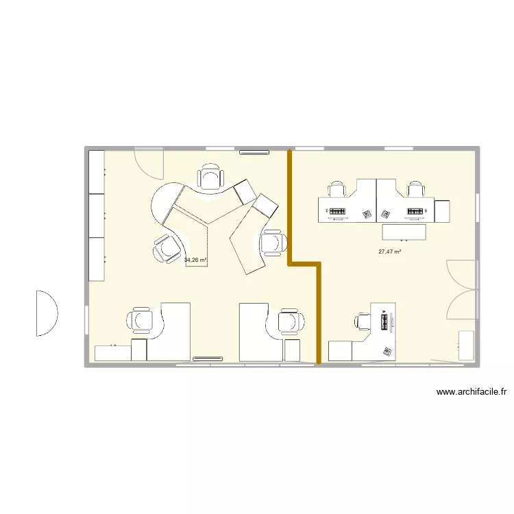 Bureau IP-PLS2. Plan de 