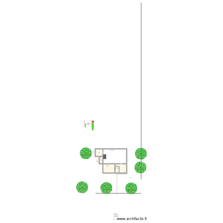 maison. Plan de 3 pièces et 29 m2
