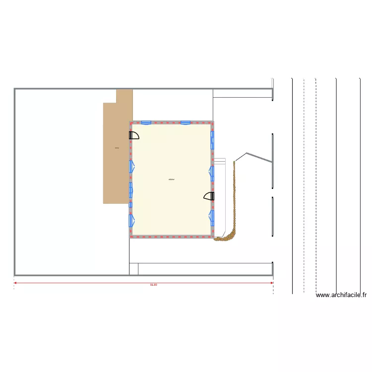 implantation projet sur parcelle 126 AP. Plan de 1 et 135 m² implantation projet sur parcelle 126 AP. Plan de 1 et 135 m²