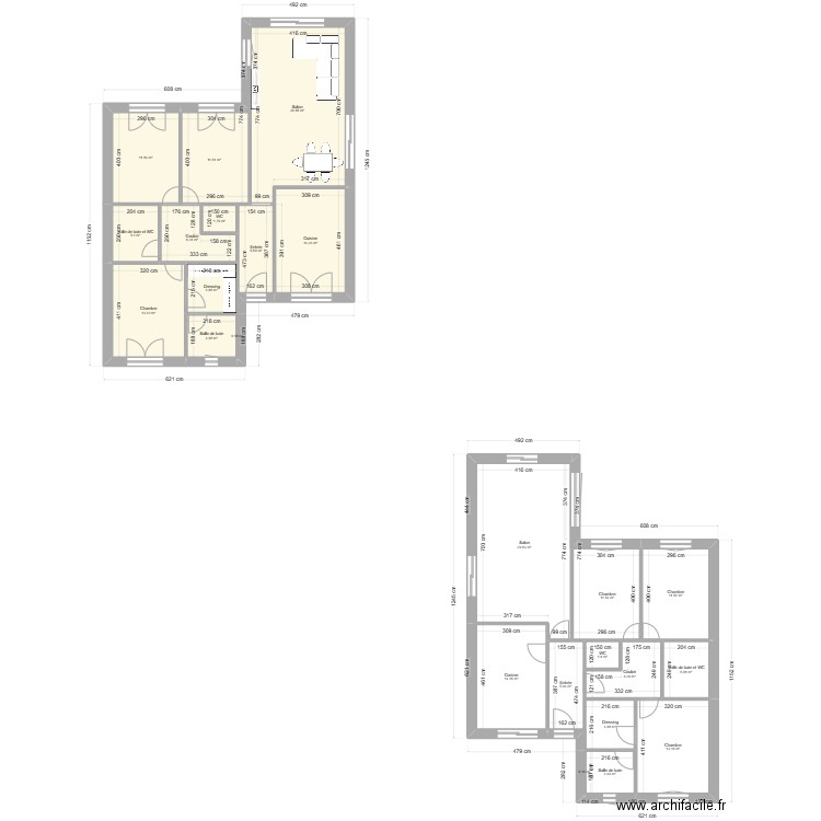 Plan bozan 2. Plan de 24 pièces et 217 m2