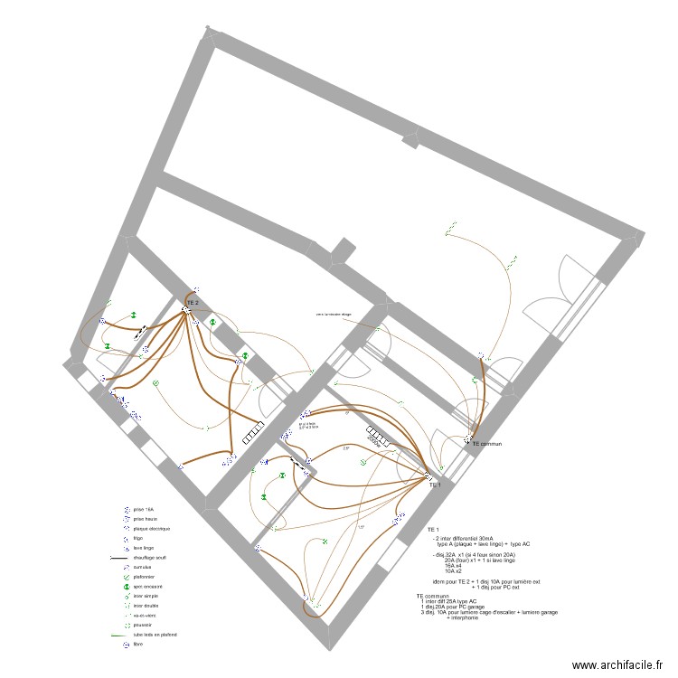 mathieu. Plan de 2 pièces et 166 m2