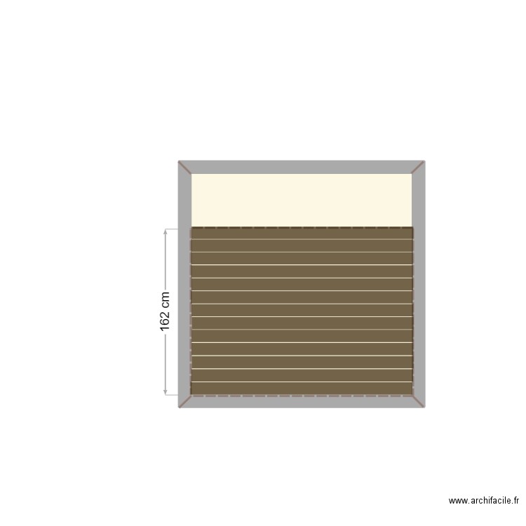 TERRASSE . Plan de 1 pièce et 5 m2