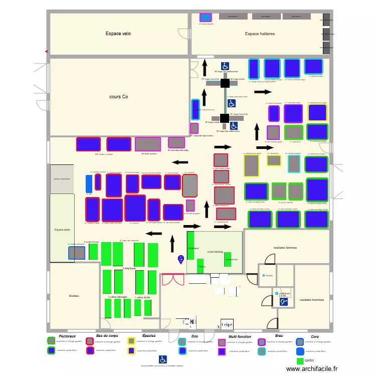 plan salle narosse! implantation machines. Plan de 