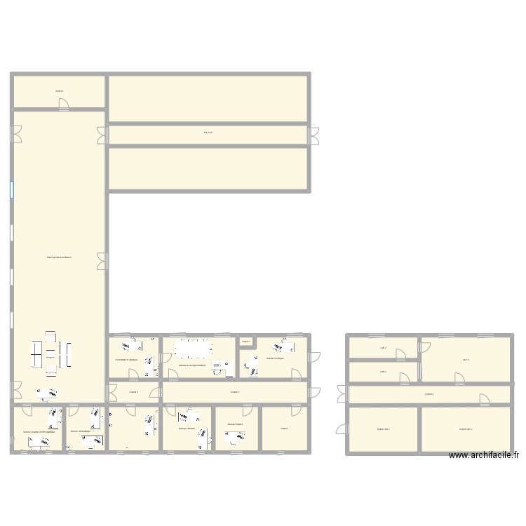 bureau. Plan de 0 pièce et 0 m2