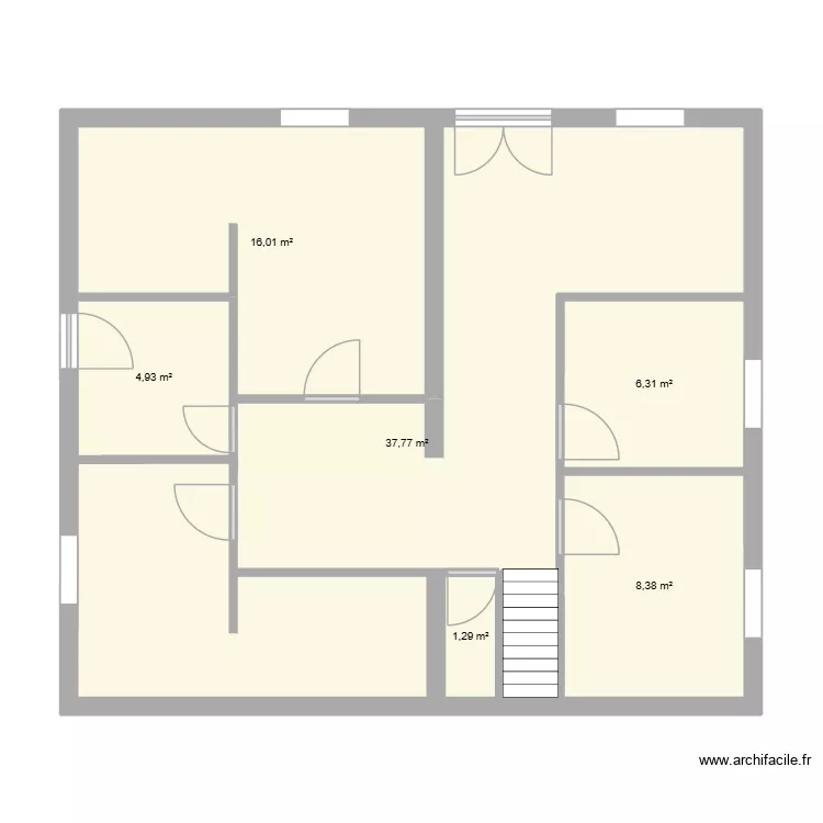 Cabinet libos. Plan de 6  et 75 m²