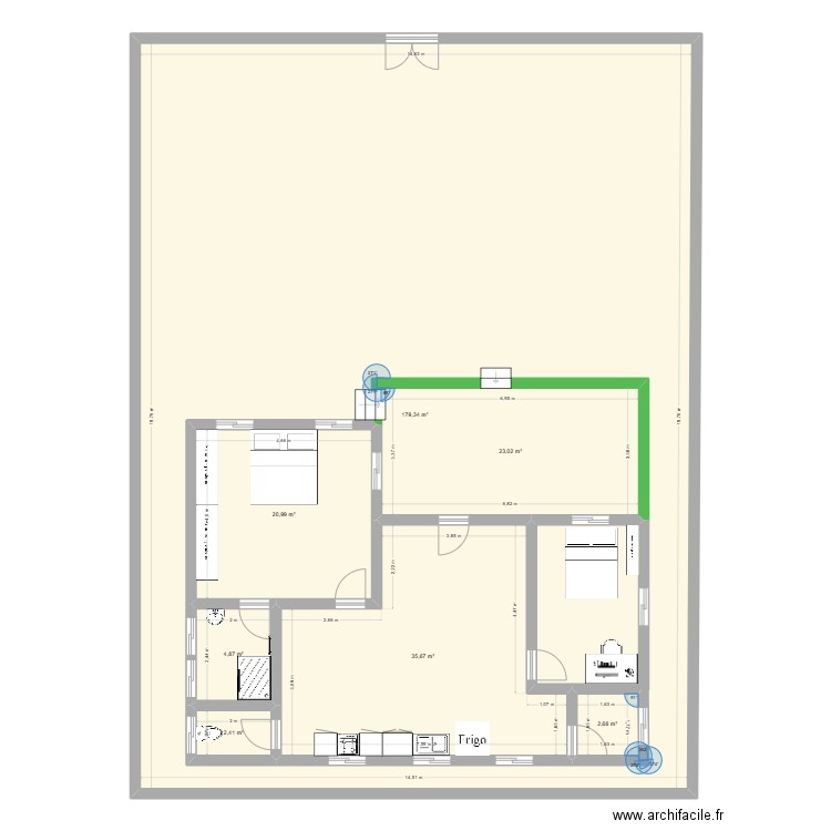bibiche bernard 2. Plan de 7 pièces et 377 m2