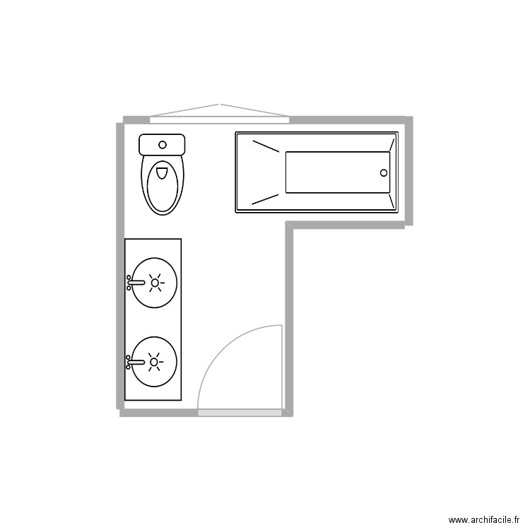 SdB. Plan de 0 pièce et 0 m2