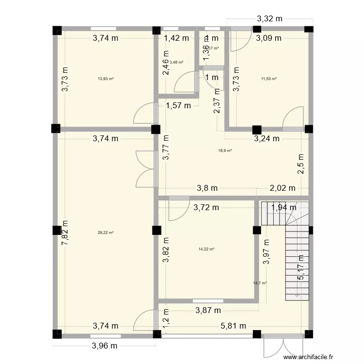houcine. Plan de 8 pièces et 107 m² houcine. Plan de 8 pièces et 107 m²