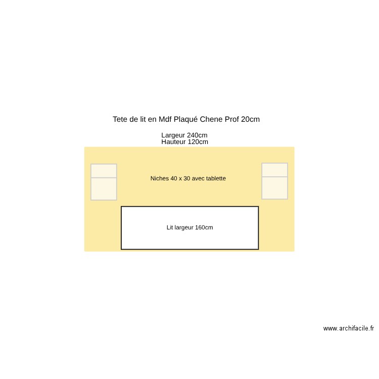 135 Raspail Tete de lit. Plan de 1 pièce et 3 m2