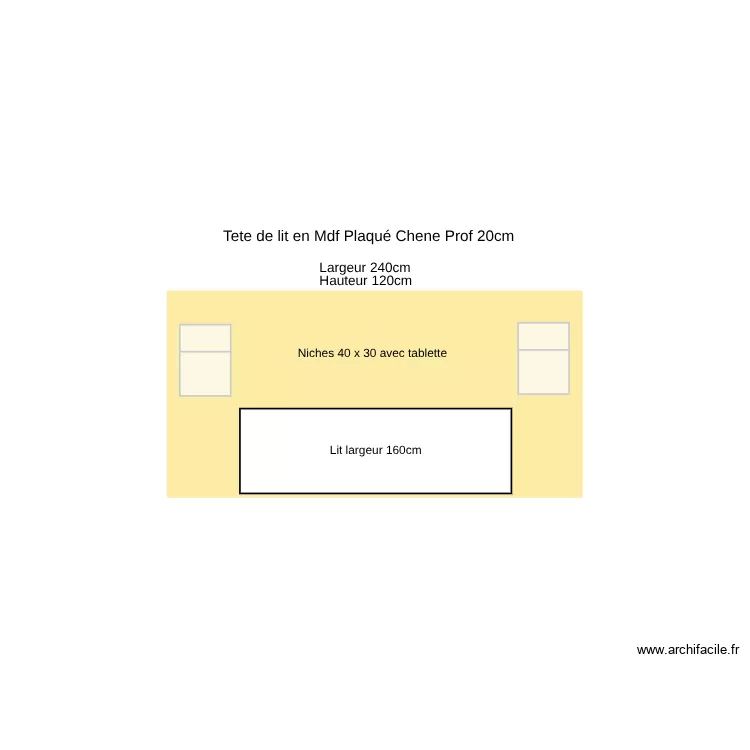 135 Raspail Tete de lit. Plan de 