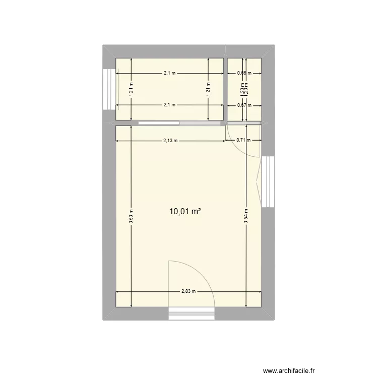 Gouron - Itteville - Am&eacute;nagement Garage. Plan de 