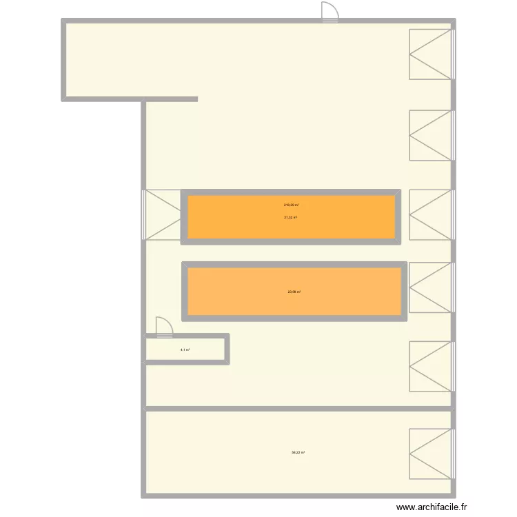 Garage. Plan de 5  et 384 m²