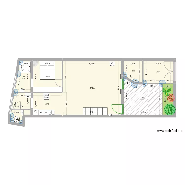 rez de chaussée sabine. Plan de rez de chaussée sabine. Plan de