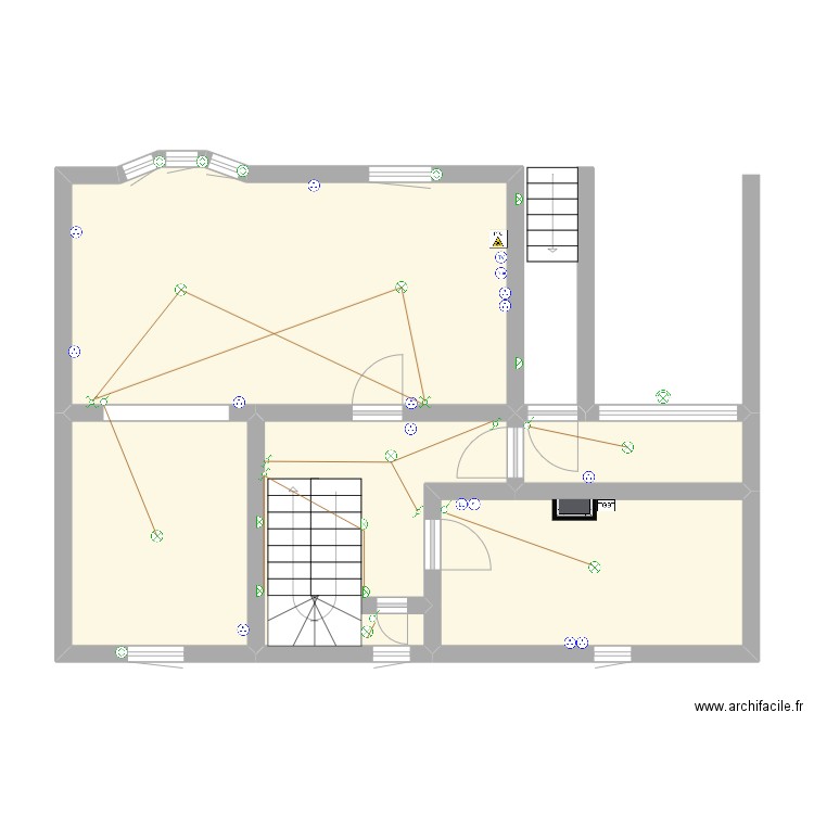 audun le tiche. Plan de 5 pièces et 60 m2