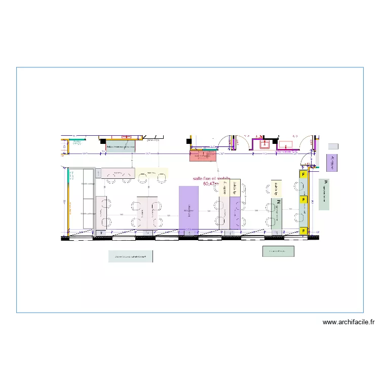 salle de fixe et mobible 2. Plan de 