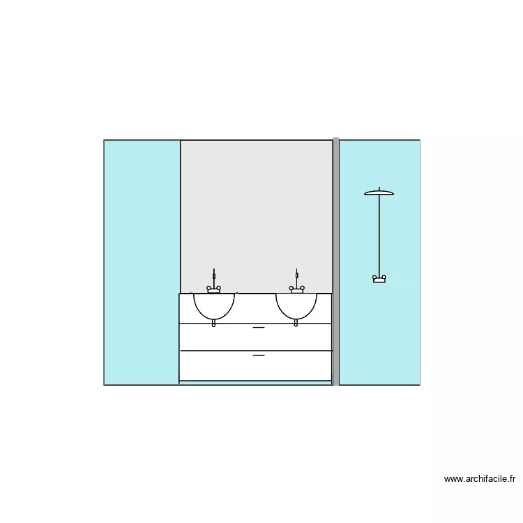 SdB Picard vue Mirroir. Plan de 