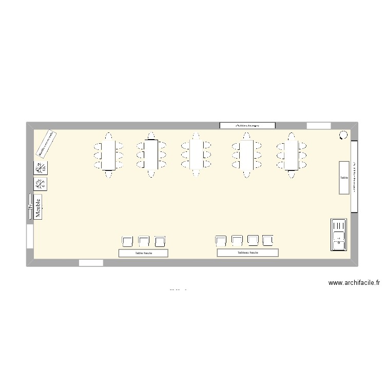 Renov en cours. Plan de 1 pièce et 56 m2