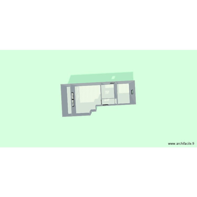 studio 2. Plan de 5 pièces et 33 m2