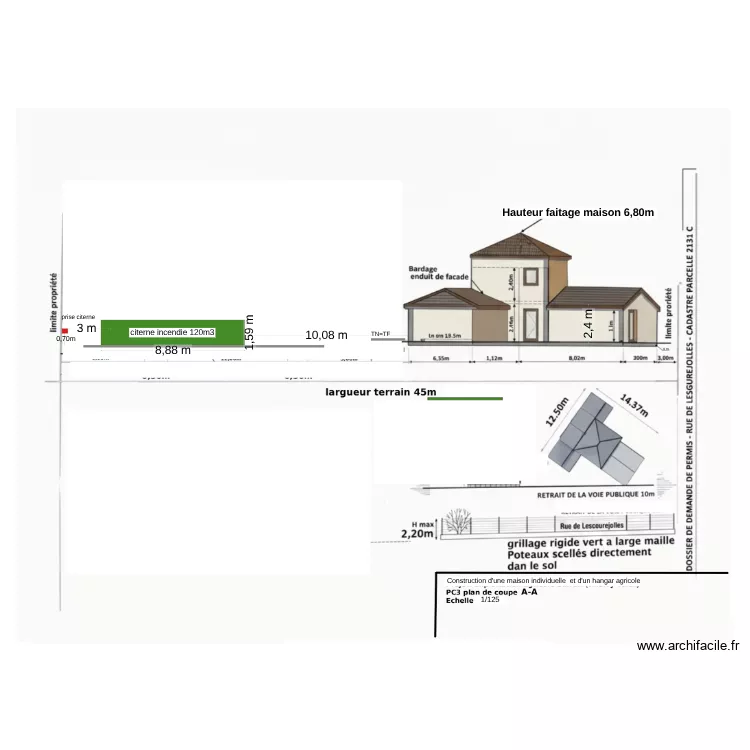 plan de coupe. Plan de 