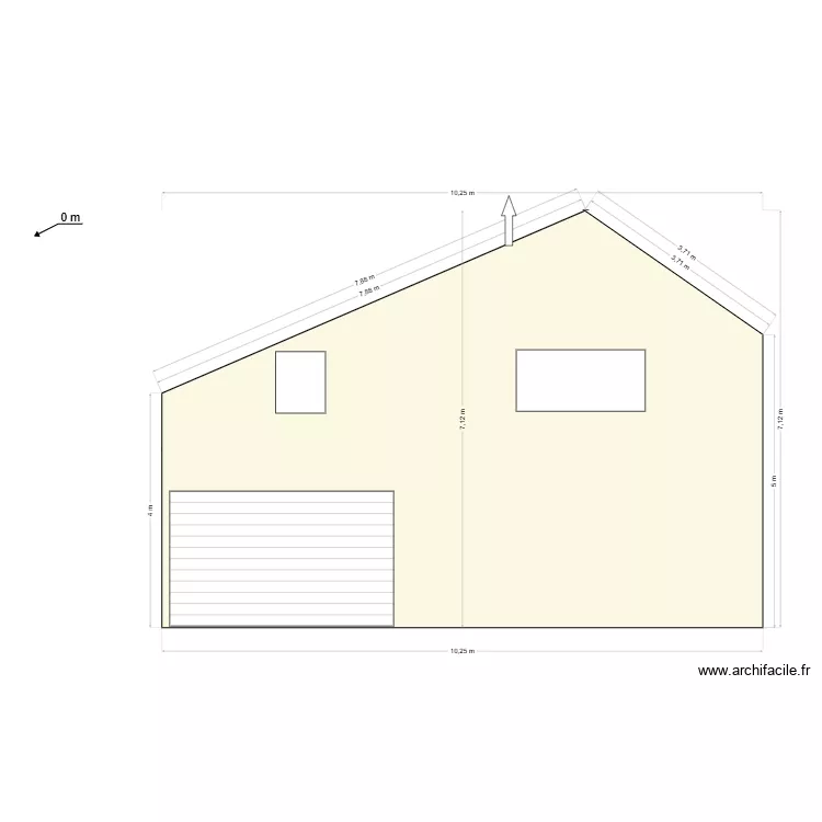 facade _ sud_nouvelle _fenetre. Plan de 