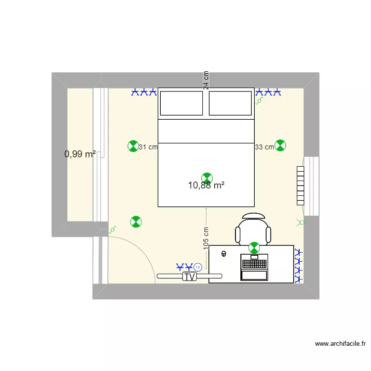 CHAMBRE. Plan de 