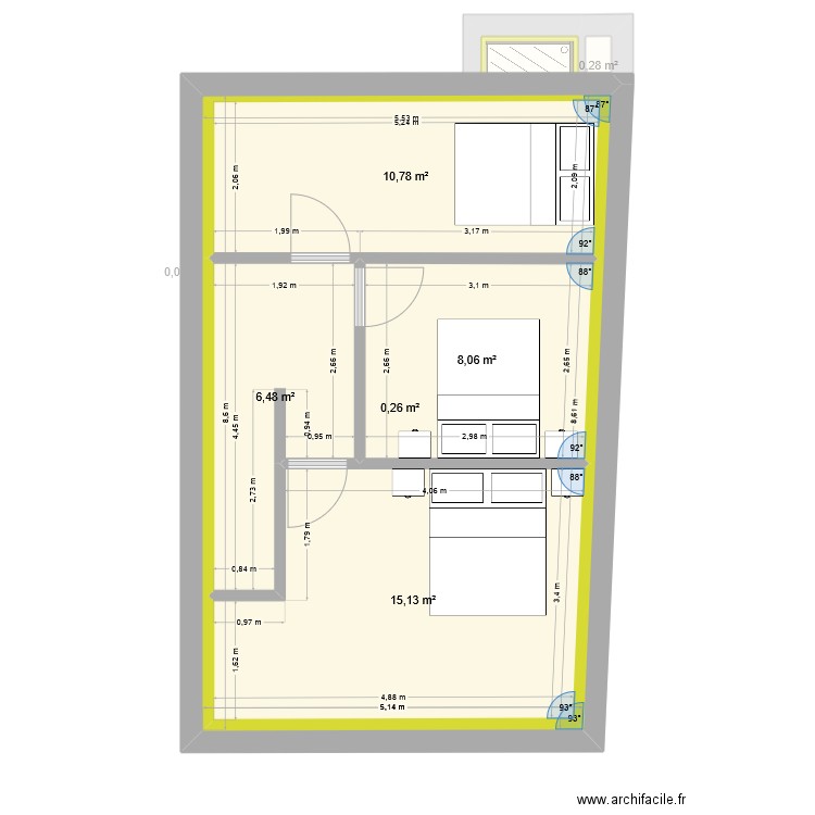 Sarda. Plan de 12 pièces et 130 m2