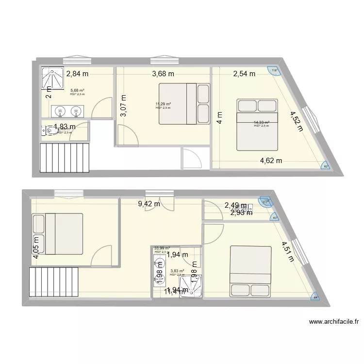 Etage 07. Plan de 7 Pièces et 81 m² Etage 07. Plan de 7 Pièces et 81 m²