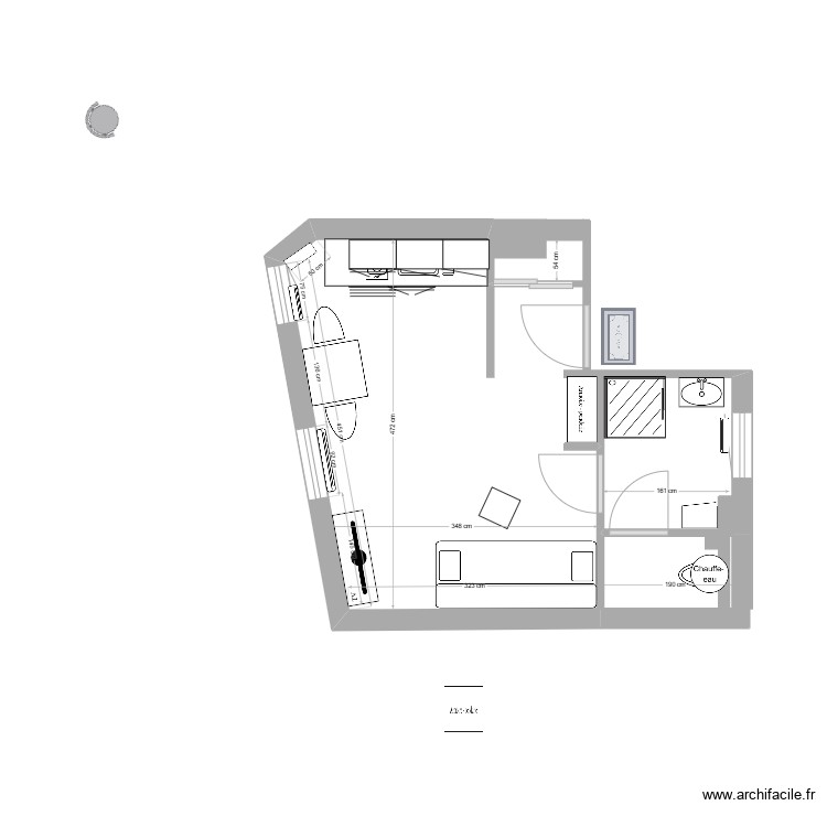 studio &eacute;tage 3. Plan de 0 pièce et 0 m2