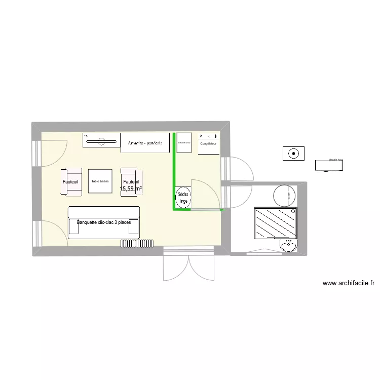 studio. Plan de 