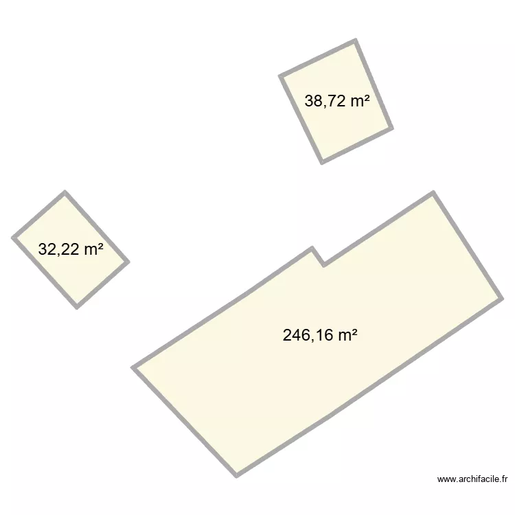 cadastre villeneuve20260214. Plan de 3  et 317 m²