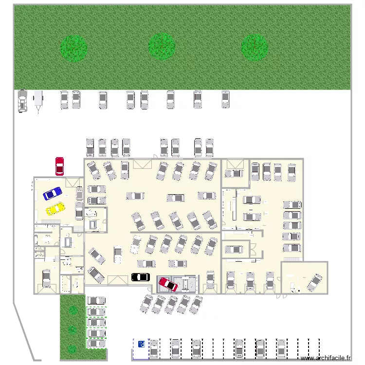 events auto romain2131camille2026. Plan de 23  et 1747 m²