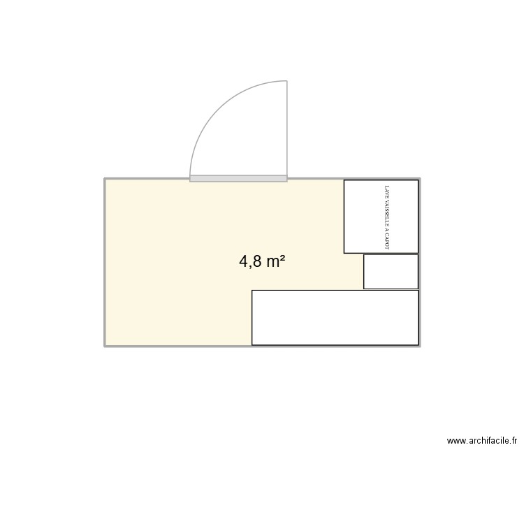 LAVERIE LES CEDRES. Plan de 1 pièce et 5 m2