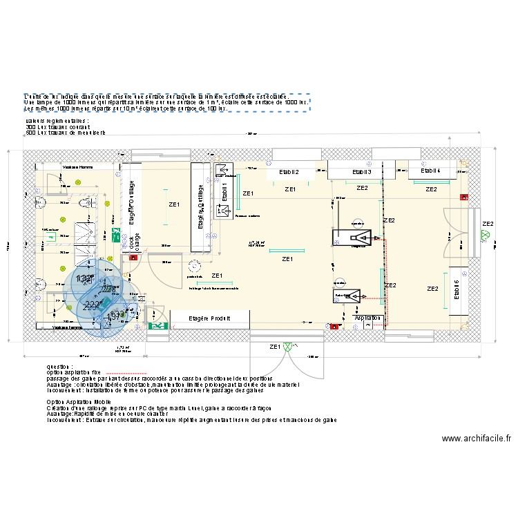 Local technique v1201. Plan de 2 pièces et 119 m2