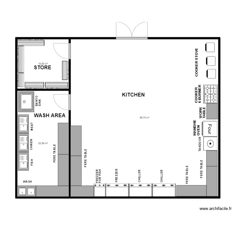 KITCHEN RESTAU. Plan de 