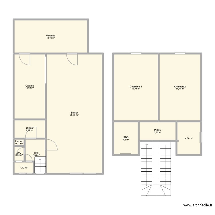 Exercice 1. Plan de 13 pièces et 109 m2