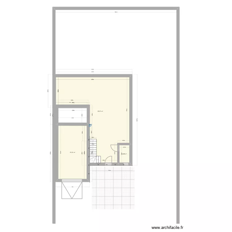 CSA 2. Plan de 3  et 81 m²
