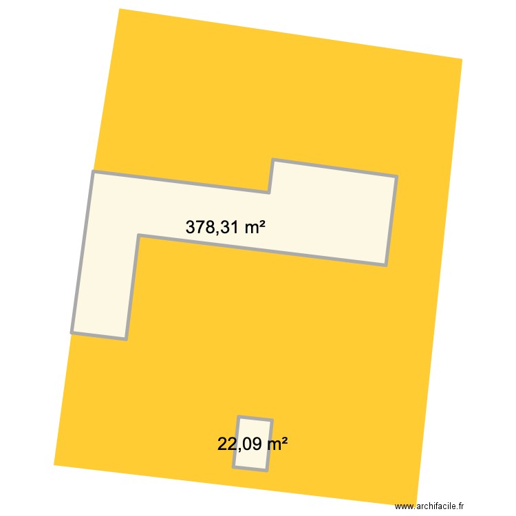 cadastre. Plan de 2 pièces et 400 m2