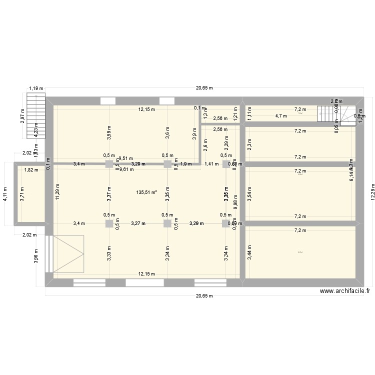 kernascleden. Plan de 9 pièces et 1084 m2