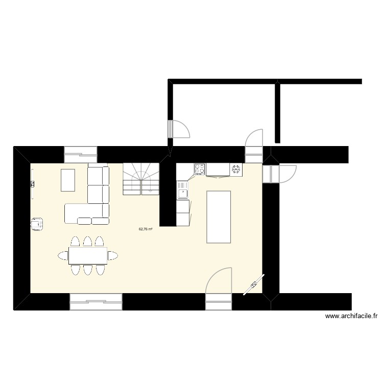 piece de vie chalonge. Plan de 0 pièce et 0 m2