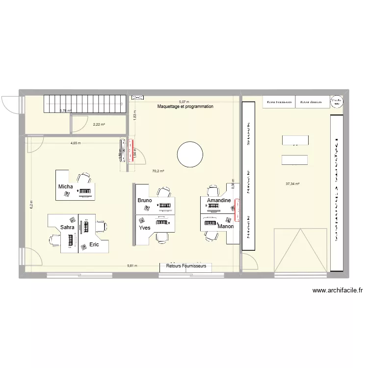VDIP RDC Benoit. Plan de 