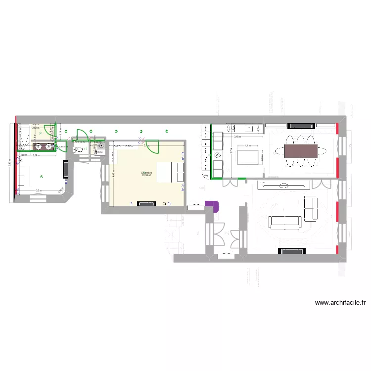 PLat1. Plan de 6 et 28 m² PLat1. Plan de 6 et 28 m²