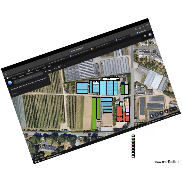 plan exploitation Pouill&eacute;. Plan de 