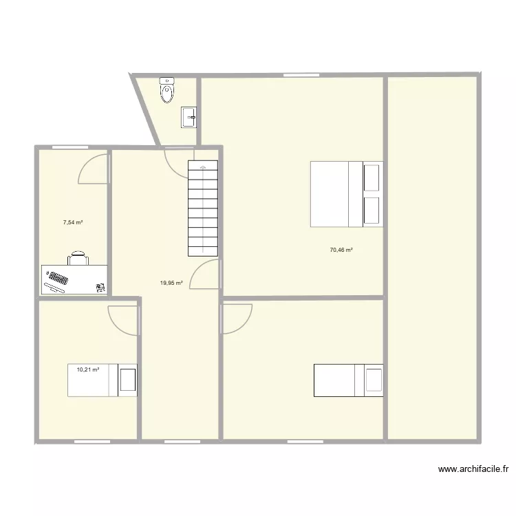 etage. Plan de 4  et 108 m²