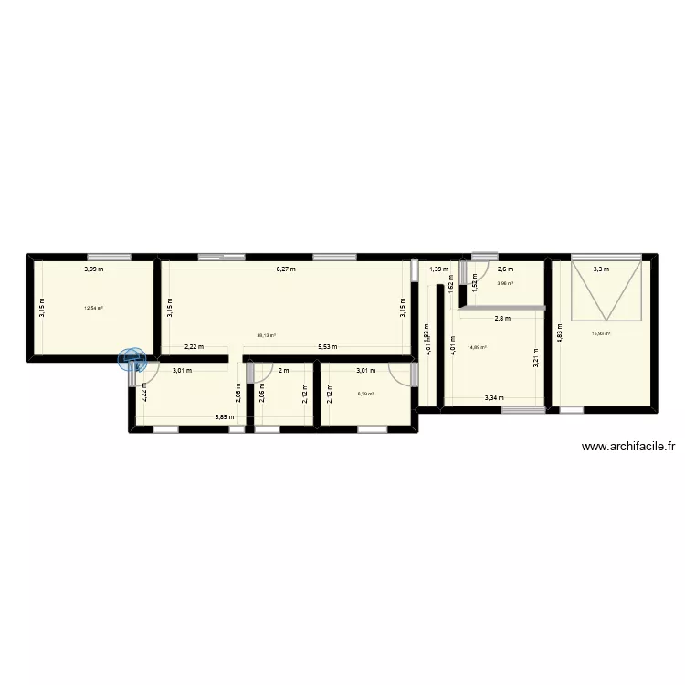 capbreton. Plan de 6  et 92 m²