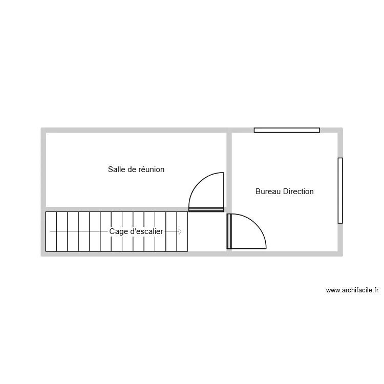 Plan d'évacuation bureaux-étage. Plan de 3 Pièces et 18 m² Plan d'évacuation bureaux-étage. Plan de 3 Pièces et 18 m²