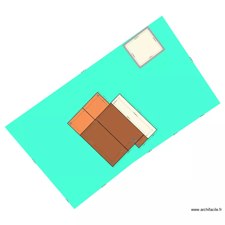 LOMPRET PLAN DE TOITURES EXISTANTES. Plan de 2 et 175 m² LOMPRET PLAN DE TOITURES EXISTANTES. Plan de 2 et 175 m²