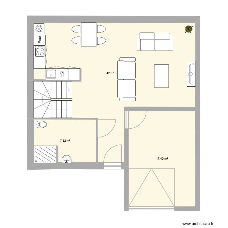 Type 5. Plan de 0 pièce et 0 m2