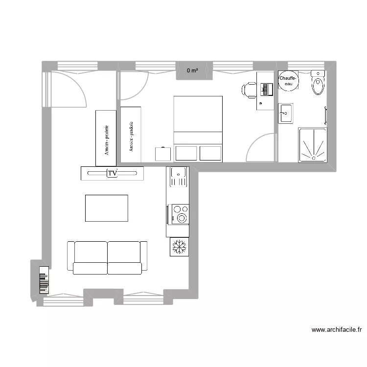 Eliot 2. Plan de 2  et 11 m²